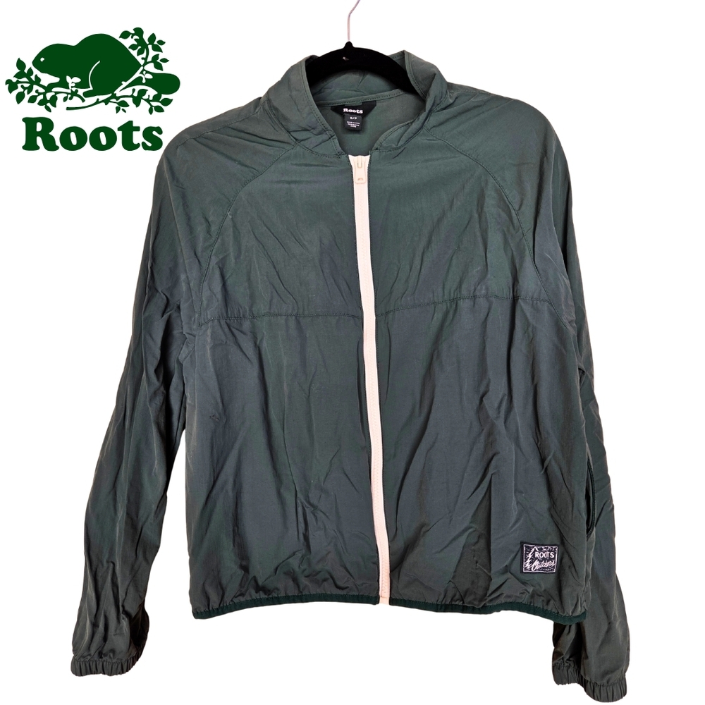 Roots Green Windbreaker Jacket